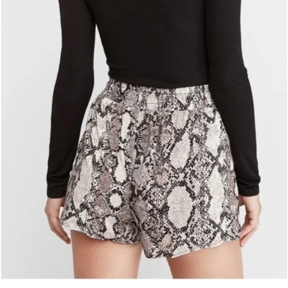Express Snakeskin Drawstring Shorts - Picture 2 of 4